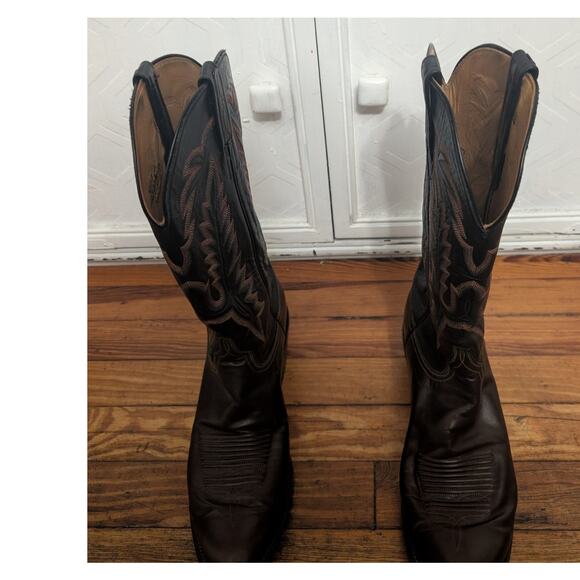 Lucchese Classics L156264 Handmade Boots Black/Brown Size 10.5 - Picture 2 of 16